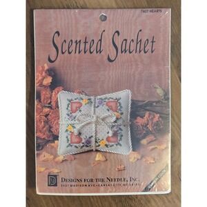Designs for the Needle Scented Sachet Cross Stitch Kit Hearts Rose Potpourri
